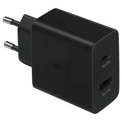 Samsung Power Adapter DUO USB-C 35W (EP-Ta 220) Black | MegaStore